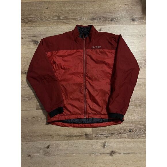 Arcteryx Mens Red Full Zip Primaloft Softshell Jacket Size Large - Picture 1 of 4